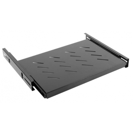 Lanberg - Rack shelf - black, RAL 9004 - 1U - 19" - 0