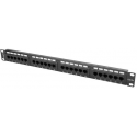 Lanberg PPU5-1024-B - Patch panel - RJ-45 X 24 - black, RAL 9004 - 1U - 19"