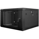 Lanberg - Rack cabinet - wall mountable - black, RAL 9004 - 6U - 19"