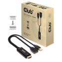 Club 3D - Video adapter - DisplayPort (F) to HDMI, USB (power only) (M) - 25 cm - 4K support, active
