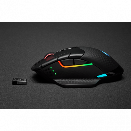 CORSAIR Gaming DARK CORE RGB PRO - Mouse - optical - 8 buttons - wireless, wired - 2.4 GHz, Bluetooth 4.2 LE, USB 2.0 - black - 15
