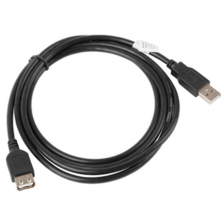 Lanberg - USB extension cable - USB (M) to USB (F) - USB 2.0 - 1.8 m - black - 1
