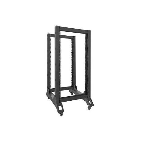 Lanberg - Rack open frame - black - 27U - 19" - 3