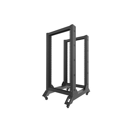 Lanberg - Rack open frame - black - 27U - 19" - 4