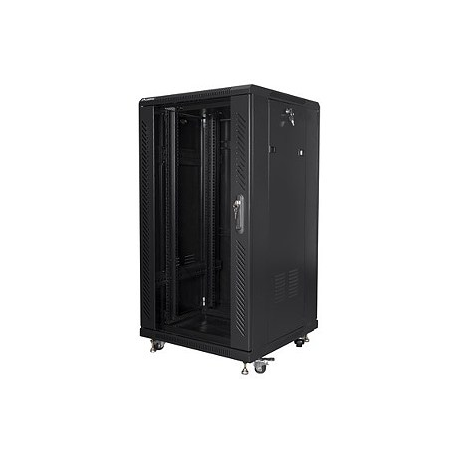 Lanberg - Rack cabinet - black, RAL 9004 - 22U - 19" - 1