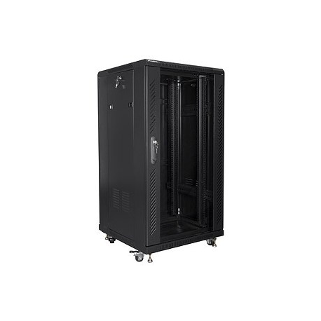 Lanberg - Rack cabinet - black, RAL 9004 - 22U - 19" - 3