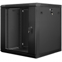 Lanberg - Rack cabinet - wall mountable - black, RAL 9004 - 12U - 19"