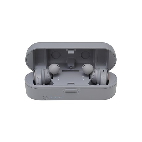 Audio-Technica ATH CKR7TW - True wireless earphones with mic - in-ear - Bluetooth - grey - 2