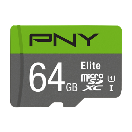 PNY Elite - Flash memory card - 64 GB - UHS-I U1 / Class10 - microSDXC UHS-I - 3