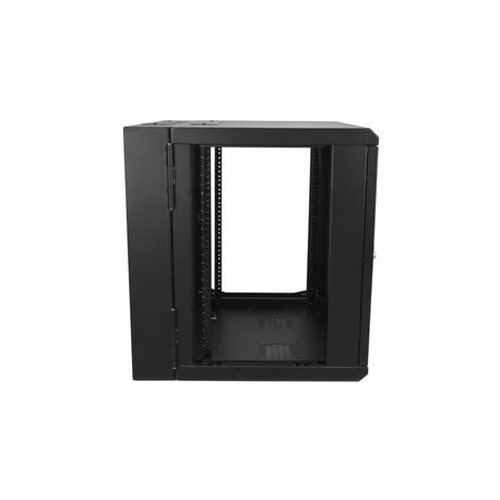 StarTech.com 12U 19" Wall Mount Network Cabinet, 20" Deep 4 Post Hinged Locking IT Computer Equipment Enclosure with Shelf, Flexible Vented Switch Depth Data Rack Cisco 3850, 2960 Series - 12U Vented Cabinet (RK1224WALHM) - Rack enclosure cabinet - wall mountable - black - 12U - 8