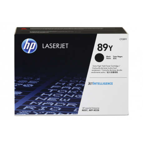 HP 89Y - High capacity - black - original - LaserJet - toner cartridge (CF289Y) - for LaserJet Enterprise M507, MFP M528; LaserJet Enterprise Flow MFP M528 - 11