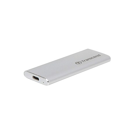 Transcend ESD240C - SSD - 480 GB - external (portable) - M.2 - USB 3.1 Gen 2 (USB-C connector) - silver - 5
