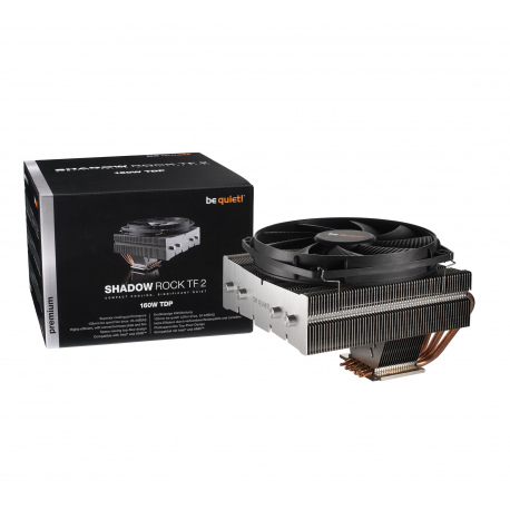be quiet! SHADOW ROCK TF2 - Processor cooler - (for: LGA775, LGA1156, AM2+, LGA1366, LGA1155, AM3+, FM1, LGA1150, FM2+, LGA1151, LGA2011-3 (Square ILM), AM4) - aluminium - 135 mm - 10