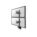 Neomounts by Newstar FPMA-D960DVPLUS - Mounting kit - for 2 LCD displays - black - screen size: 17"-49" - clamp mountable, desk-mountable
