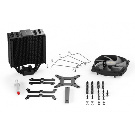 be quiet! Dark Rock Slim - Processor cooler - (for: LGA1155, LGA1150, LGA1151, LGA2011-3 (Square ILM), AM4, LGA2066, LGA1200, LGA1700) - copper - 120 mm - black - 2