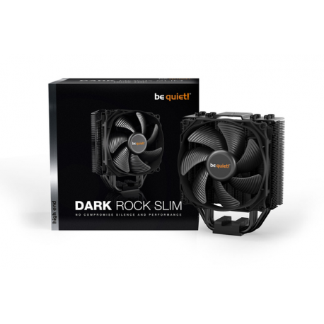 be quiet! Dark Rock Slim - Processor cooler - (for: LGA1155, LGA1150, LGA1151, LGA2011-3 (Square ILM), AM4, LGA2066, LGA1200, LGA1700) - copper - 120 mm - black - 5