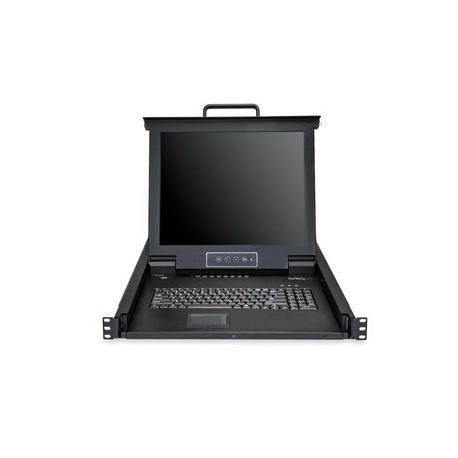 StarTech.com 8 Port Rackmount KVM Console with 6ft Cables, Integrated KVM Switch with 17" LCD Monitor, Fully Featured 1U LCD KVM Drawer- OSD KVM, Durable 50,000 MTBF, USB + VGA Support - 17in. LCD KVM Drawer (RKCONS1708K) - KVM console with KVM switch - 8 ports - USB - 17" - rack-mountable - 1280 x 1024 @ 60 Hz - 250 cd / m² - 1000:1 - 5 ms - VGA - black - 1U - 3