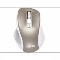 ASUS MW202 - Mouse - optical - 6 buttons - wireless - 2.4 GHz - USB wireless receiver - mud grey