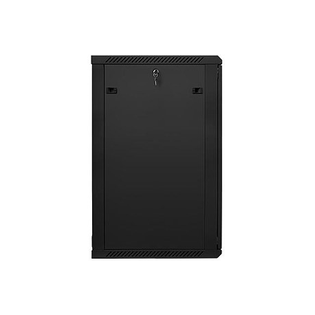 Lanberg - Rack cabinet - wall mountable - black, RAL 9004 - 22U - 19" - 4