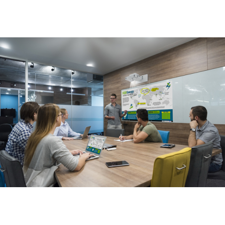 Epson EB-1485FI - 3LCD projector - 5000 lumens (white) - 5000 lumens (colour) - Full HD (1920 x 1080) - 16:9 - 1080p - ultra short-throw lens - 802.11a / b / g / n / ac wireless  /  LAN /  Miracast - 18