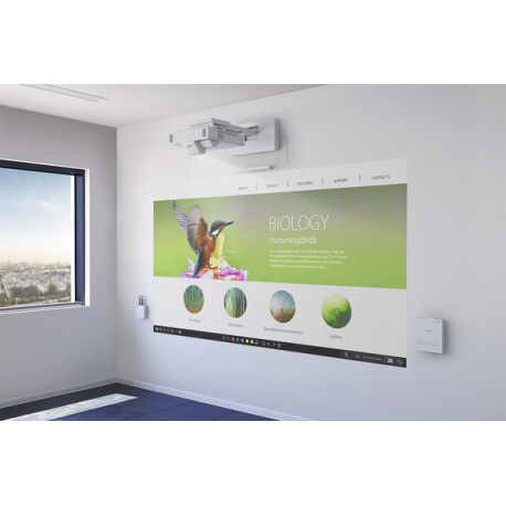 Epson EB-1485FI - 3LCD projector - 5000 lumens (white) - 5000 lumens (colour) - Full HD (1920 x 1080) - 16:9 - 1080p - ultra short-throw lens - 802.11a / b / g / n / ac wireless  /  LAN /  Miracast - 24