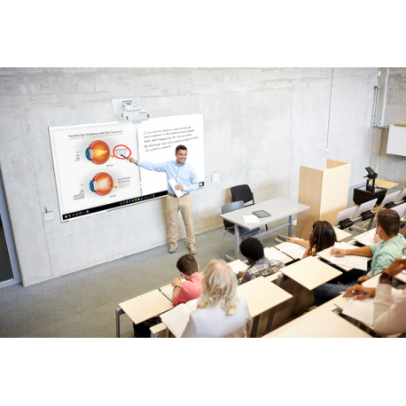 Epson EB-1485FI - 3LCD projector - 5000 lumens (white) - 5000 lumens (colour) - Full HD (1920 x 1080) - 16:9 - 1080p - ultra short-throw lens - 802.11a / b / g / n / ac wireless  /  LAN /  Miracast - 27