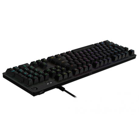 Logitech Gaming G512 - Keyboard - backlit - USB - US International - key switch: GX Brown Tactile - carbon - 3
