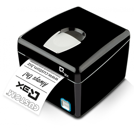Custom Q3X - Receipt printer - direct thermal - Roll (8 cm) - 203 dpi - up to 150 mm / sec - USB, RS232 - cutter - black - 1