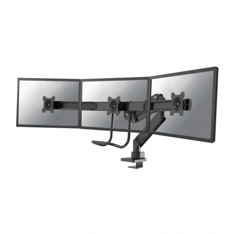Neomounts by Newstar Select NM-D775DX3 - Mounting kit - for 3 LCD displays (full-motion) - black - screen size: 17"-24" - clamp mountable, grommet, desk-mountable - 11