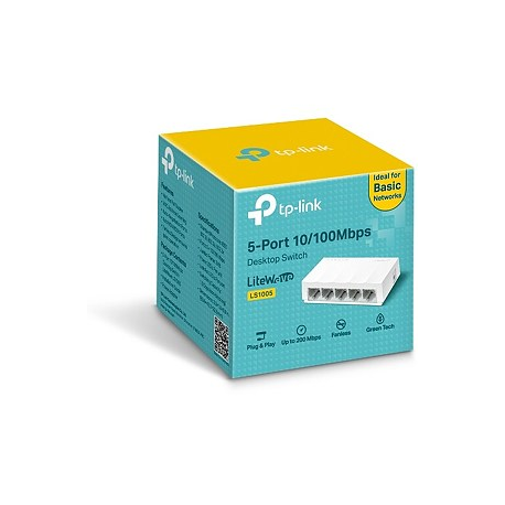 TP-Link LiteWave LS1005 - Switch - unmanaged - 5 x 10/100 - desktop - 3
