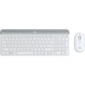 Logitech Slim Wireless Combo MK470 - Keyboard and mouse set - wireless - 2.4 GHz - US International - off-white