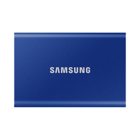 Samsung T7 MU-PC2T0H - SSD - encrypted - 2 TB - external (portable) - USB 3.2 Gen 2 (USB-C connector) - 256-bit AES - indigo blue - 5