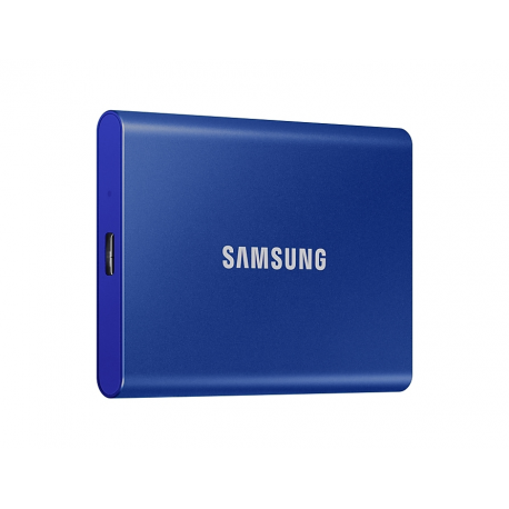 Samsung T7 MU-PC2T0H - SSD - encrypted - 2 TB - external (portable) - USB 3.2 Gen 2 (USB-C connector) - 256-bit AES - indigo blue - 6