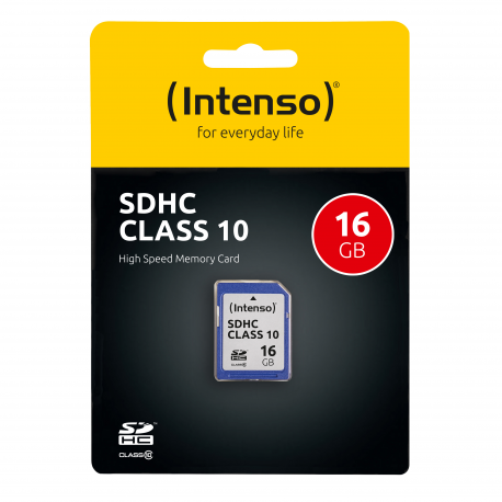 Intenso Class 10 - Flash memory card - 16 GB - Class 10 - SDHC - 2