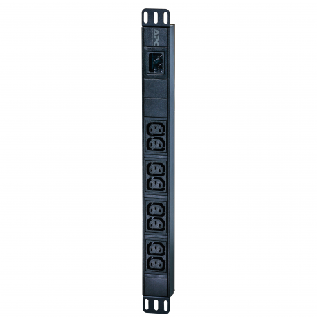APC Easy Basic Rack PDU EPDU1016B - Power distribution unit (rack-mountable) - AC 200 / 208 / 230 V - 3680 VA - input: IEC 60320 C20 - output connectors: 8 (IEC 60320 C13) - 1U - 2.5 m cord - black - for P / N: AR106V, SCL400RMJ1U, SCL500RMI1UC, SCL500RMI1UNC, SMTL1000RMI2UC, SMTL750RMI2UC - 4
