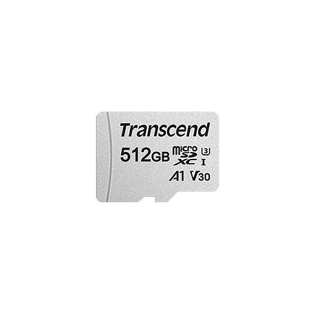 Transcend 300S - Flash memory card (adapter included) - 512 GB - A1 / Video Class V30 / UHS-I U3 / Class10 - microSDXC - 0