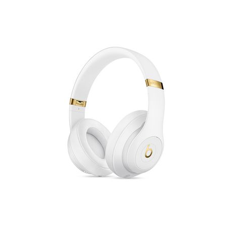 Beats Studio3 Wireless - Headphones with mic - full size - Bluetooth - wireless - active noise cancelling - noise isolating - white - for iPad / iPhone / iPod / TV / Watch - 0