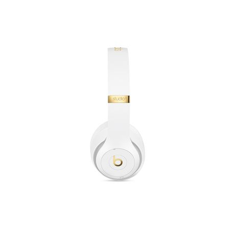 Beats Studio3 Wireless - Headphones with mic - full size - Bluetooth - wireless - active noise cancelling - noise isolating - white - for iPad / iPhone / iPod / TV / Watch - 1