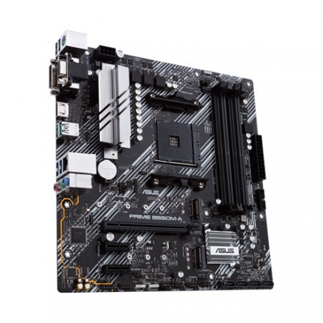 ASUS PRIME B550M-A - Motherboard - micro ATX - Socket AM4 - AMD B550 Chipset - USB 3.2 Gen 1, USB 3.2 Gen 2 - Gigabit LAN - onboard graphics (CPU required) - HD Audio (8-channel) - 2