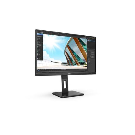AOC 27P2Q - LED monitor - 27" - 1920 x 1080 Full HD (1080p) @ 75 Hz - IPS - 250 cd / m² - 1000:1 - 4 ms - HDMI, DVI, DisplayPort, VGA - speakers - black - 4