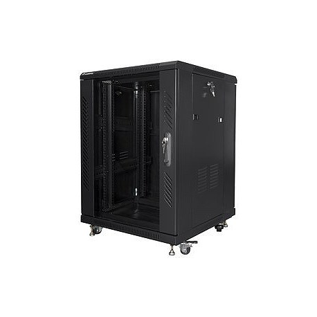 Lanberg - Rack cabinet - black, RAL 9004 - 15U - 19" - 0