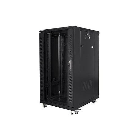 Lanberg - Rack cabinet - black, RAL 9004 - 22U - 19" - 0