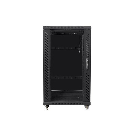 Lanberg - Rack cabinet - black, RAL 9004 - 22U - 19" - 2