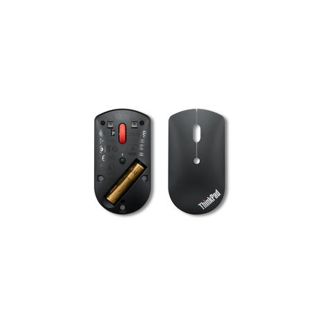 Lenovo ThinkPad Silent - Mouse - right and left-handed - blue optical - 3 buttons - wireless - Bluetooth 5.0 - iron grey - retail - for ThinkCentre M80t Gen 3; ThinkCentre neo 50; ThinkPad T14s Gen 3; V50t Gen 2-13 - 5