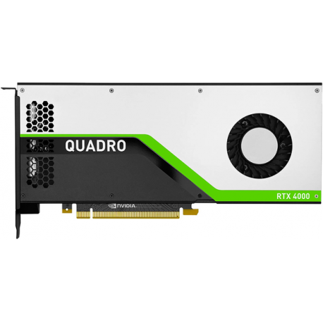 NVIDIA Quadro RTX 4000 - Graphics card - Quadro RTX 4000 - 8 GB GDDR6 - PCIe 3.0 x16 - 3 x DisplayPort, USB-C - for Workstation Z2 G5 (tower), Z4 G4 (1000 Watt, 750 Watt), Z6 G4, Z8 G4; ZCentral 4R Workstation (1350 Watt) - 1