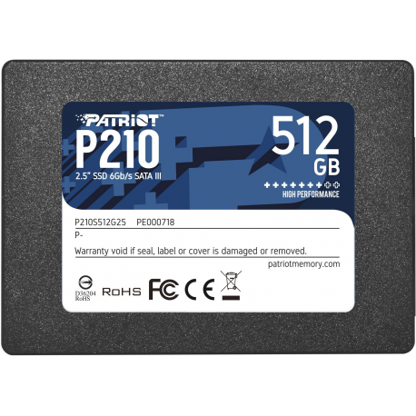 Patriot P210 - SSD - 512 GB - internal - 2.5" - SATA 6Gb / s - 1