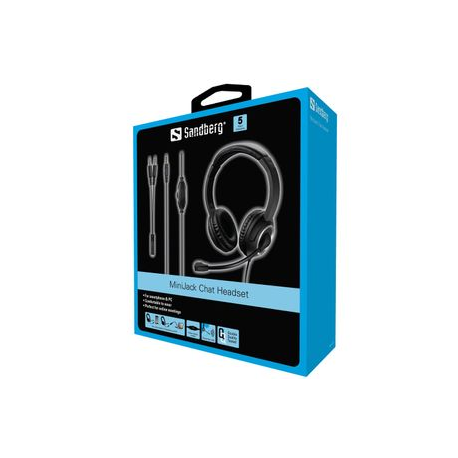 Sandberg MiniJack Chat Headset - Headset - on-ear - wired - 3.5 mm jack - 4