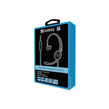 Sandberg Office Pro - Headset - on-ear - wired - USB - 2