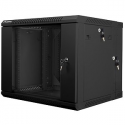 Lanberg - Rack cabinet - wall mountable - black, RAL 9004 - 9U - 19"
