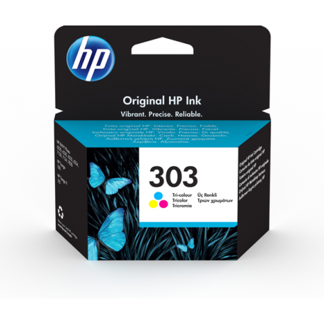 HP 303 - 4 ml - colour (cyan, magenta, yellow) - original - ink cartridge - for Envy Photo 62XX, Photo 71XX, Photo 78XX; Envy Inspire 72XX, 79XX; Tango; Tango X - 25